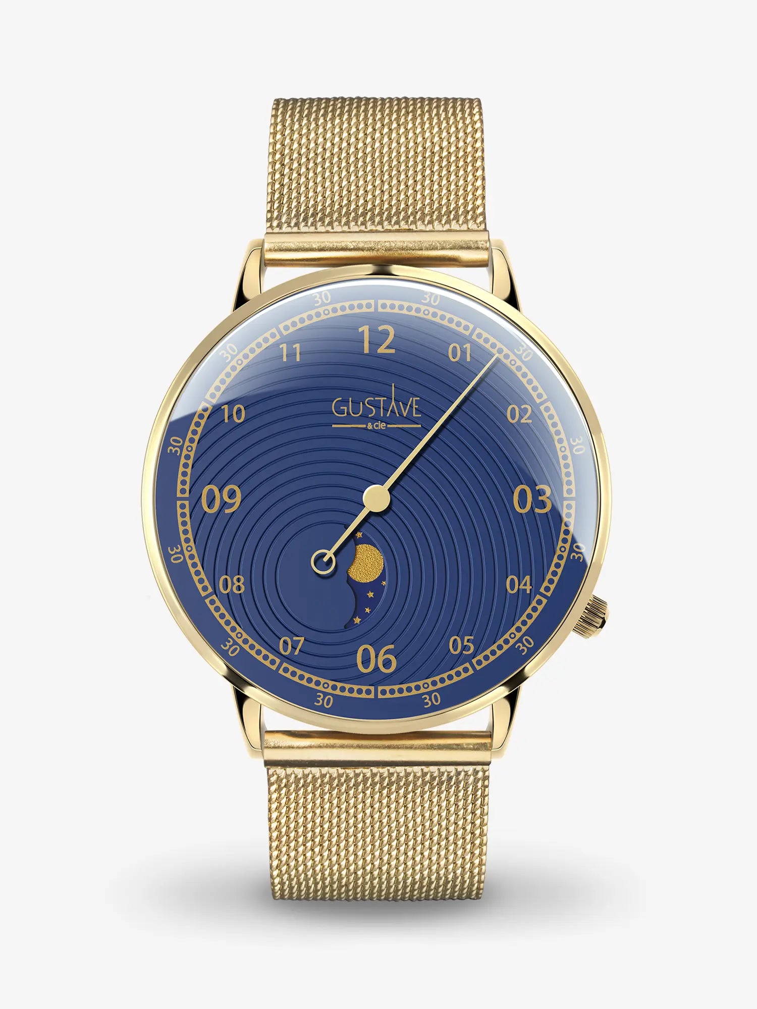 GEORGES 12H - OR ET BLEU - 40MM