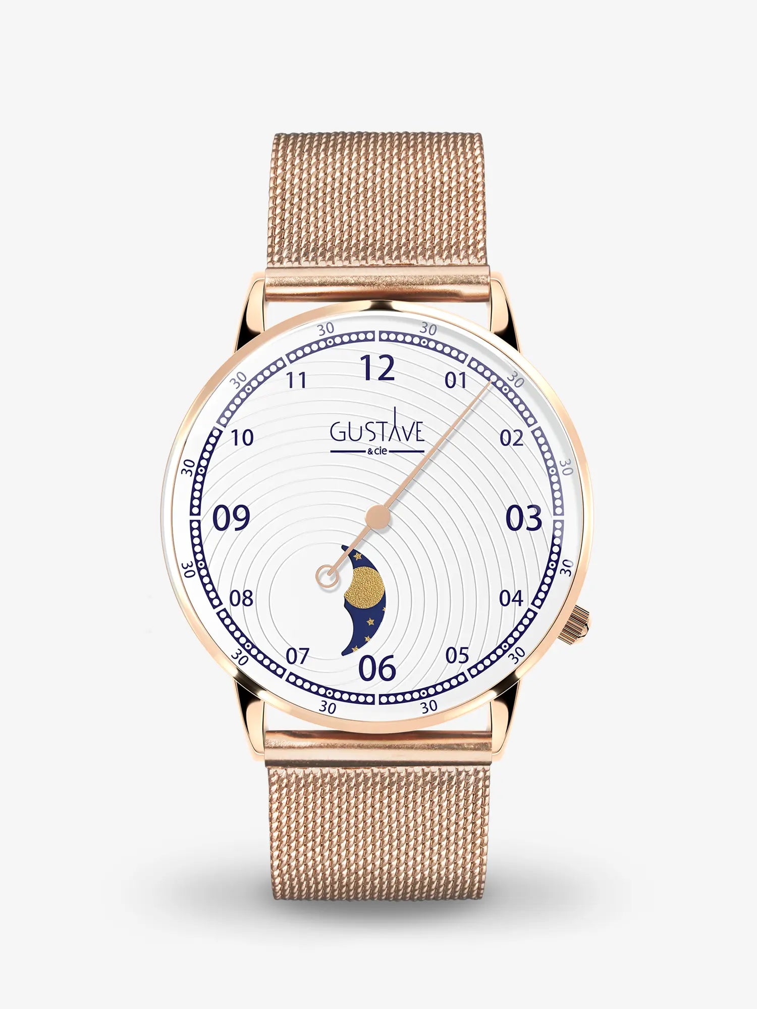 GEORGES 12H - OR ROSE ET BLANC - 36MM