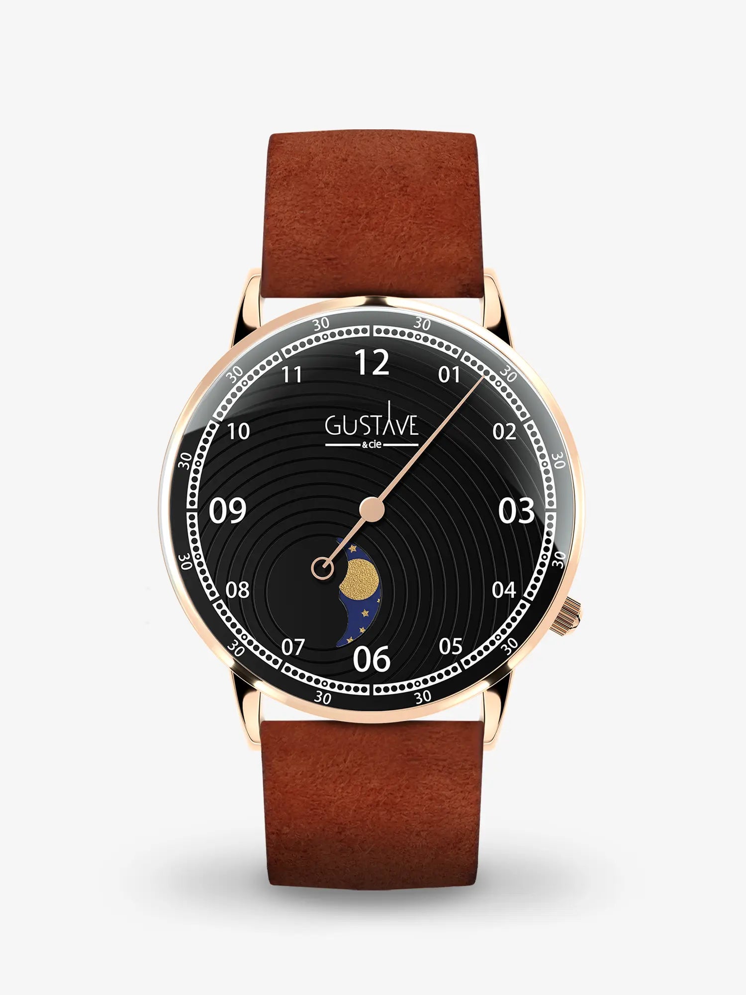 GEORGES 12H - OR ROSE ET NOIR