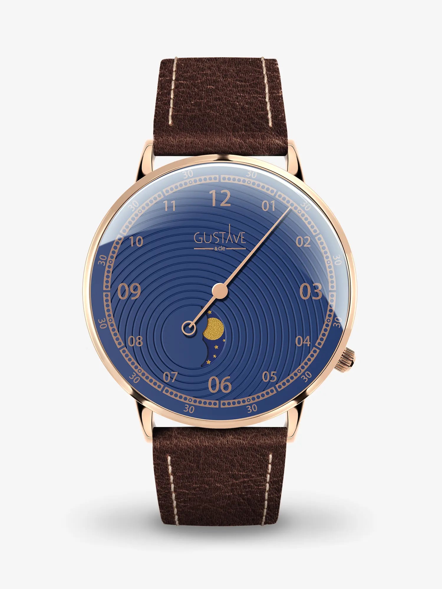 GEORGES 12H - OR ROSE ET BLEU