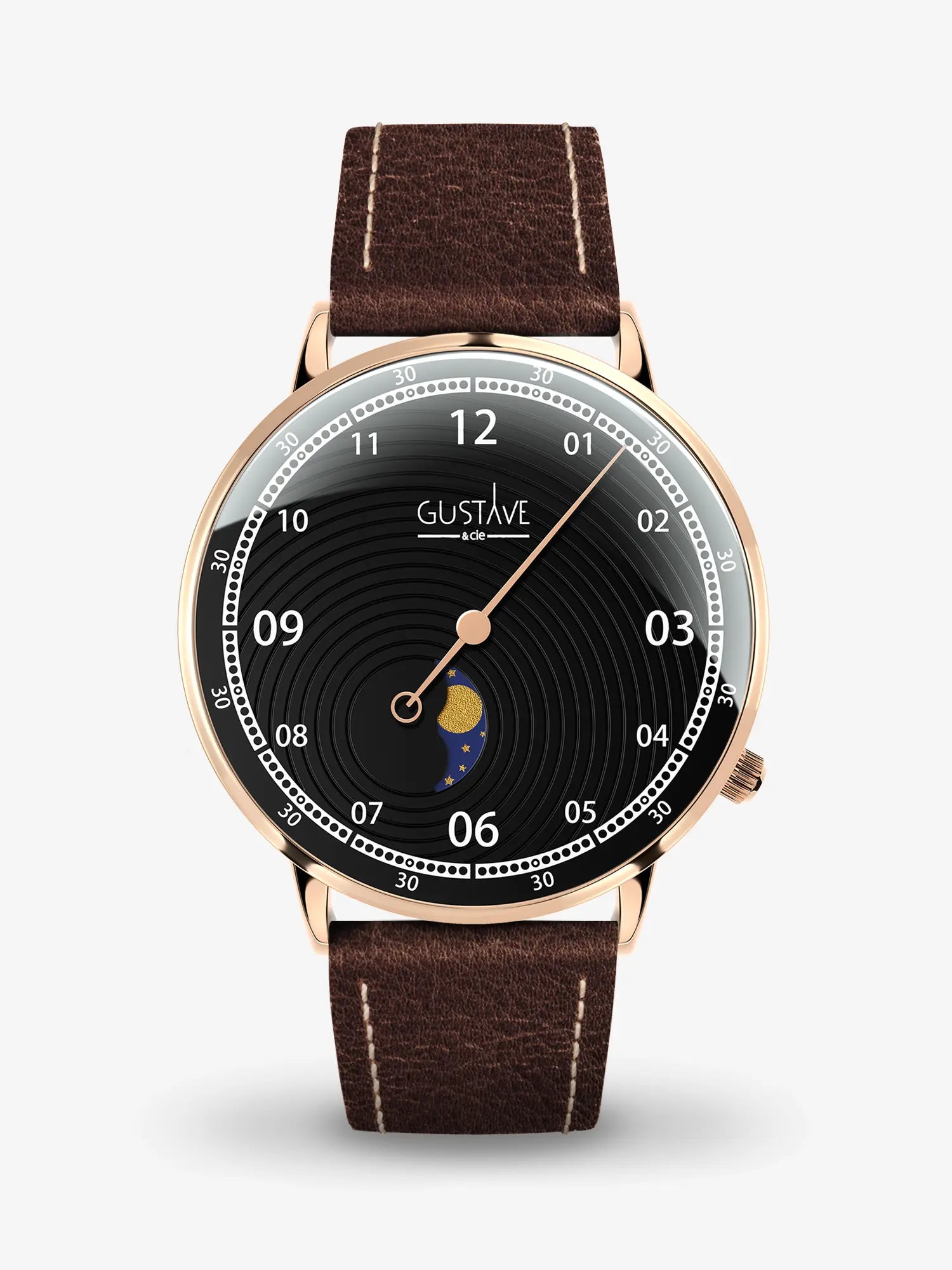 GEORGES 12H - OR ROSE ET NOIR