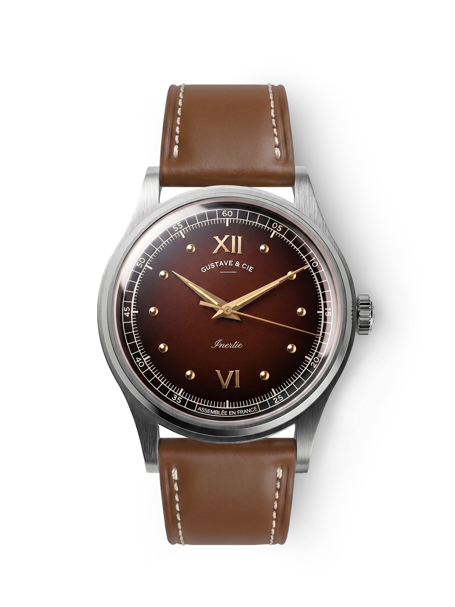 LÉON 12H - SILVER AND BROWN