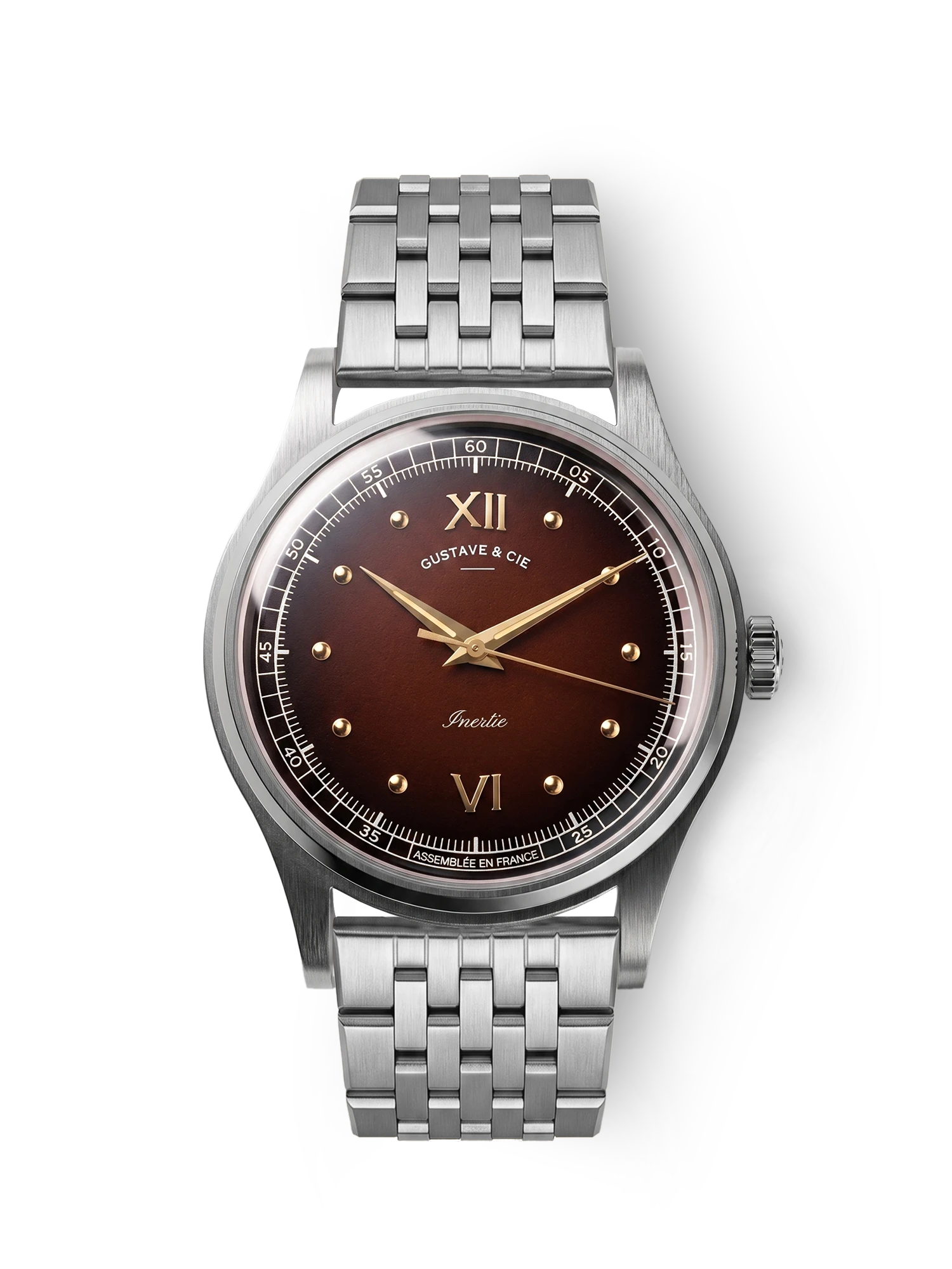 LÉON 12H - SILVER AND BROWN