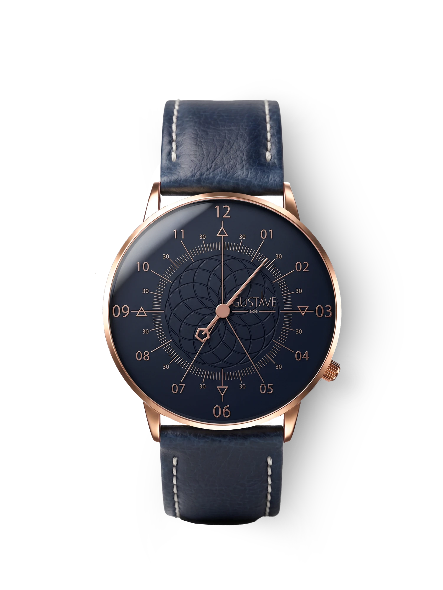 LOUIS 12H - ROSE GOLD AND BLUE
