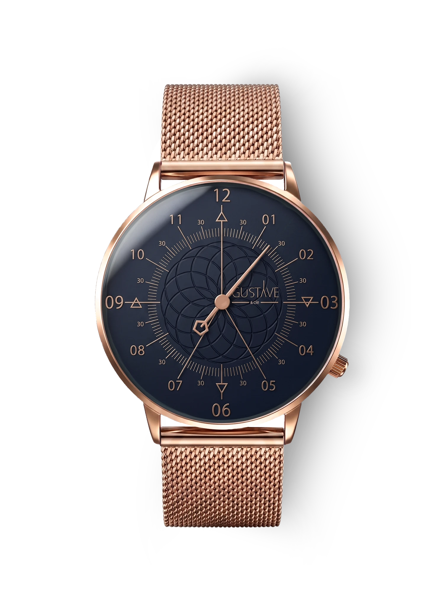 LOUIS 12H - ROSE GOLD AND BLUE
