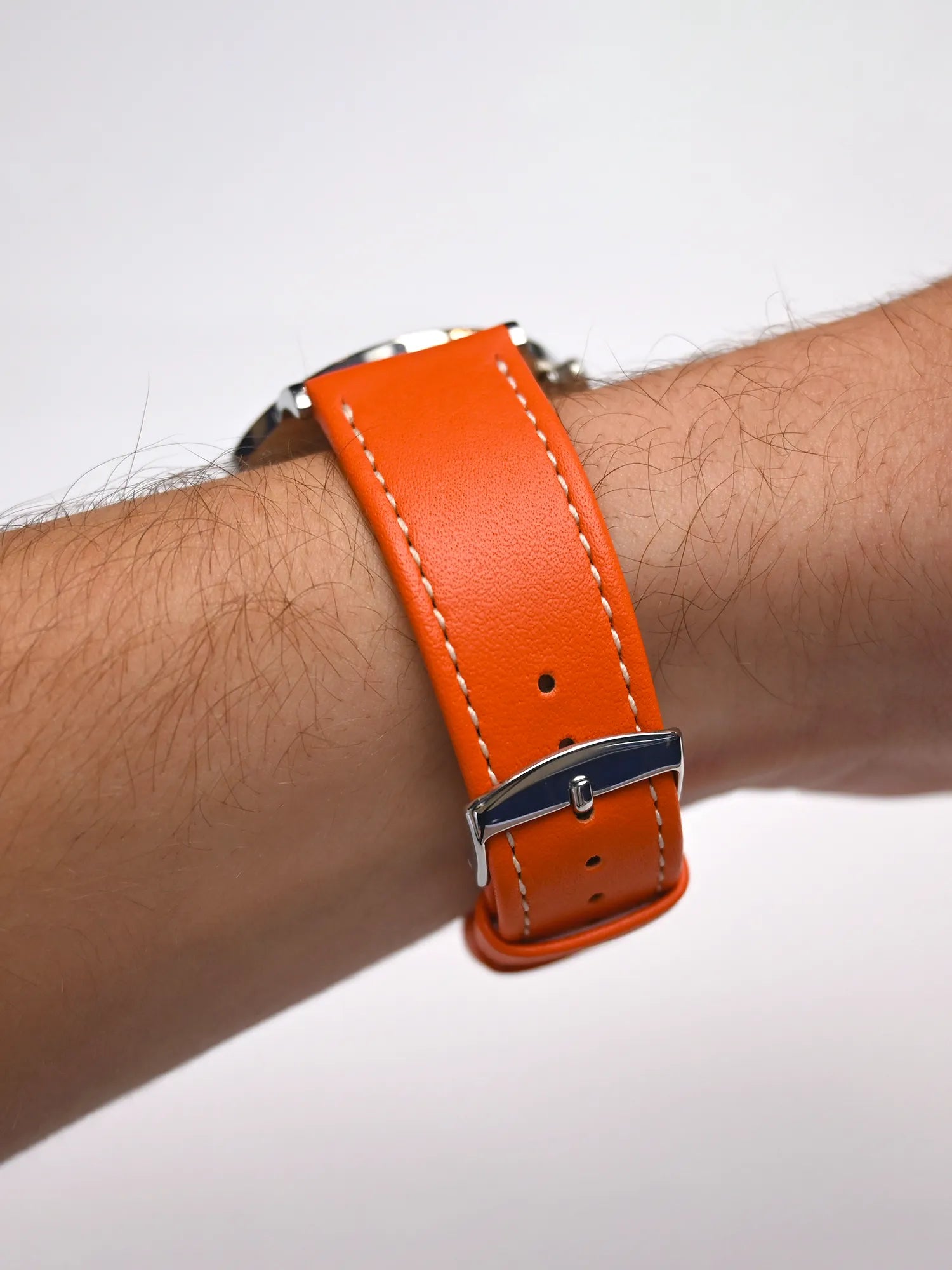 BRACELET CUIR - ORANGE CLÉMENTINE