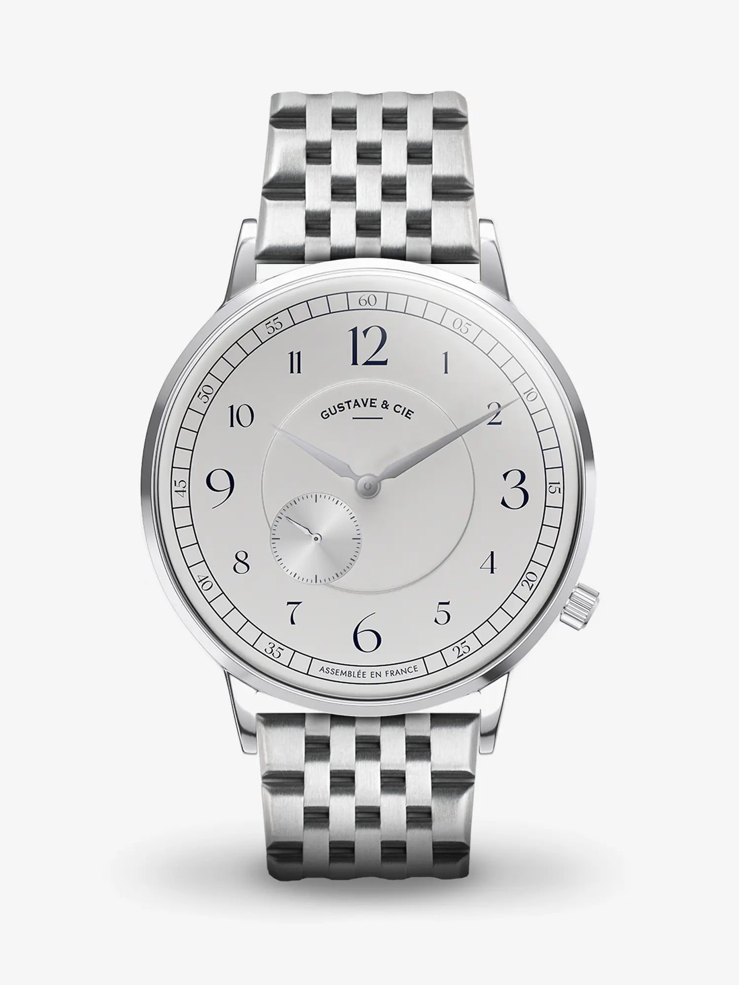 HECTOR 12H - ARGENT ET BLANC - 40MM